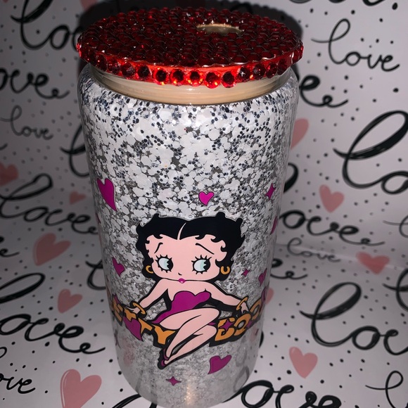 Betty Boop Polycrilic Rhinestone Cup - Picture 1 of 3